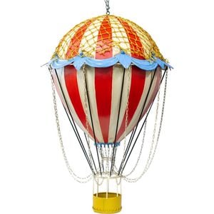 Boyle Handmade Metal Balloon Ornament Large Red/white 103cm