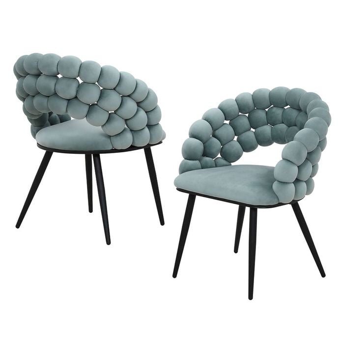 Familand Set of 2 Velvet Upholstered Lounge Chairs
