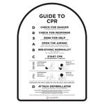 Stylish Pool CPR Sign White & Black Halo