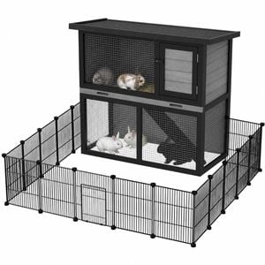 Advwin Rabbit Hutch +20 Panel Pet Playpen Pet Enclosure