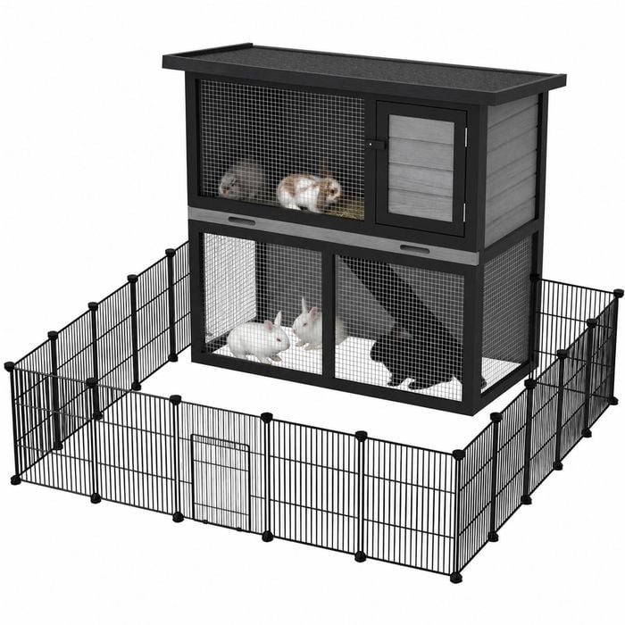 Advwin Rabbit Hutch +20 Panel Pet Playpen Pet Enclosure