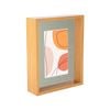 Nicola Spring 3D Deep Box Photo Frame - 8 x 10" with 5 x 7" Mount - Light Wood