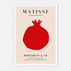 Galrie Henri Matisse Papiers Découpés Exhibition Poster - Iconic Modern Art Print, White Frame, A0 84 x 119cm (33 x 47inch)