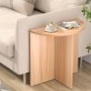 Homfurn Semi-circle Side Table – 48cm,  Scandi Style, E1 Particle Board, 50kg Capacity, Anti-slip Base