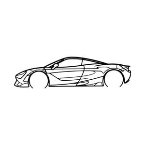 Ignite Laser McLaren Vorsteiner 720S Silhouette Metal Wall Art Coated Black 23.6inch/60cm