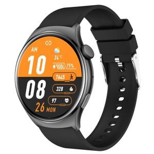 Fitsmart Fusion 37mm Smartwatch With Amoled Display And Gps Black