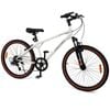 Costway Teen Dual Brake Kid Mountain Bike 60cm 6speed Bicycle White