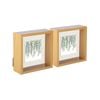 Nicola Spring 3D Deep Box Photo Frames - 6 x 6" with 4 x 4" Mount - Light Wood - Pack of 5