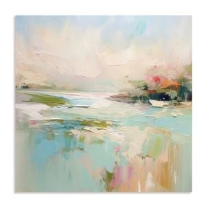 Artey | Pink Morning II - Stretched Canvas - Stretched Canvas - 64 x 64cm