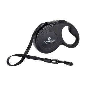 Flamingo 5M Retractable Dog Leash with Reflective Belt - Large