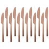 Argon Tableware Stainless Steel Dinner Knives - 21cm - 12x Durable Rust Resistant Stainless Steel Dishwasher Safe Flatware Set