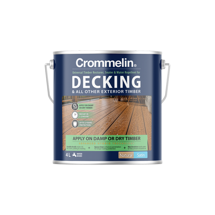 Crommelin 4L Natural Universal Timber Restorer, Sealer & Water Repellent