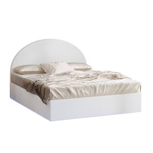 Oikiture Bed Frame Queen Size Gas Lift Storage Boucle