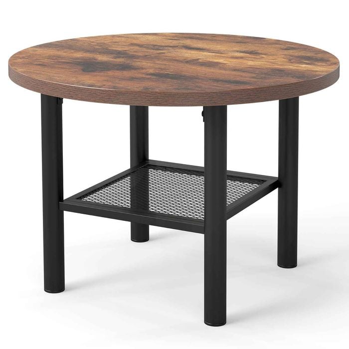 Costway Round Coffee Table 2-Tier Modern Center Tea Cocktail Small