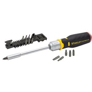 Stanley FatMax Standard Ratchet Screwdriver and 12 Piece Bit Set