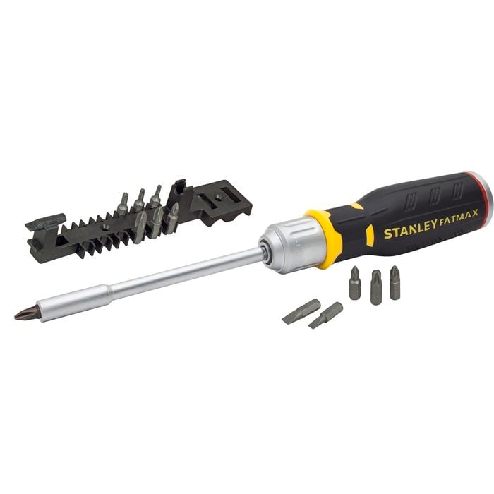 Stanley FatMax Standard Ratchet Screwdriver and 12 Piece Bit Set