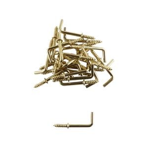 Everhang 19mm Brass Plated Square Hooks - 25 Pack