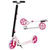 Costway Folding Kick Scooter Pro Stunt Adjustable Heigh w/Rear Break Pink