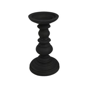 Maine & Crawford Kelli Mdf 20.5cm Taper Candle Holder - Matte Black