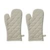 2pk Ecology Tonka 100% Cotton Oven Glove/mit Biege & Stone Sienna Stripe 32x17cm