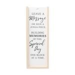 Wedding Wooden 26.5x10cm Signature Blocks Event Decor - Cream