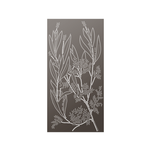Walpix 1800 x 900 x 3mm Harmesley Brown Perforated Aluminium Decorative Screen Flat Profile Grevillia