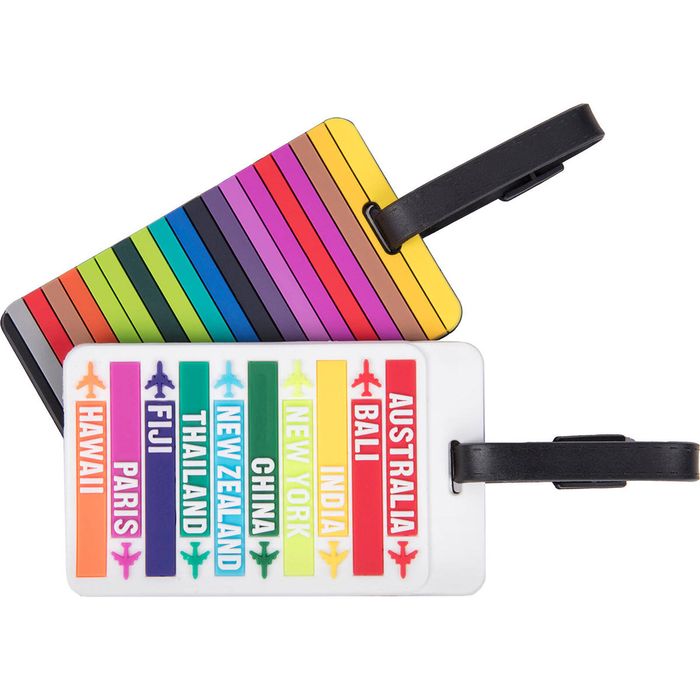 Travelon Set of 2 Luggage Tags in Hot Spots