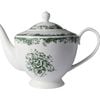 Casa Domani Teapot Antique Green Porcelain 1l Microwave Safe Elegant Gift Boxed