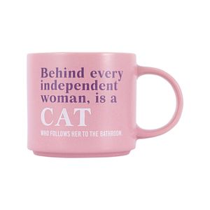 Splosh Cheeky Cat Ceramic Coffee/Tea Home/Office Mug Drinkware 9x13.5cm Pink
