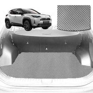 6D Diamond Car Boot Mat for Toyota Yaris Cross 2020-Current-Cargo Mat-Grey-Outback GT