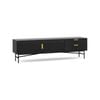 Kina 180cm Black Oak Ripple Slatted TV Entertainment Unit