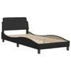 vidaXL Bed Frame "Dover" Black 90x190 cm Faux Leather