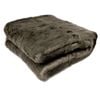 Faux Fur Animal Assorted Throw Rug Fur Taupe