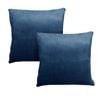 Alastairs Augusta Navy Pair of Flannel Fleece European Pillowcases 65 x 65 cm