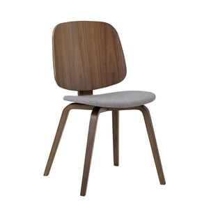 Modern Furniture AVARIE Dining Chair 87.5x48.5cm -  Grey & Walnut