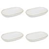 4PK Ecology Speckle Stoneware Small Shallow Bowl 22x16.5cm - Milk/Gold