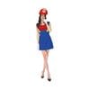 More Than Party Adult Costume Red Plumber Girl Outfit One Size Fit Most Adults
