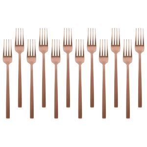 Argon Tableware Stainless Steel Dinner Forks - 19.5cm - 8x Durable Rust Resistant Stainless Steel Dishwasher Safe Flatware Set