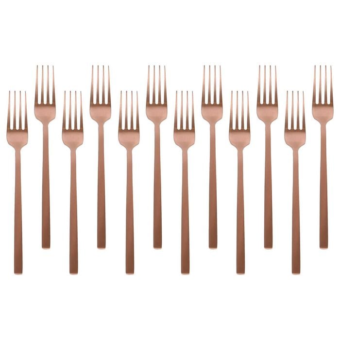 Argon Tableware Stainless Steel Dinner Forks - 19.5cm - 8x Durable Rust Resistant Stainless Steel Dishwasher Safe Flatware Set