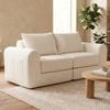 Advwin 172cm 2 Seater Sofa 3 in 1 Modular  Corduroy Floor Lounger Boneless Cloud Couch No Assembly Beige