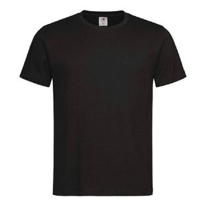 Nisbets Essentials Unisex T-Shirts Plain Black Cotton XL Pack of 2