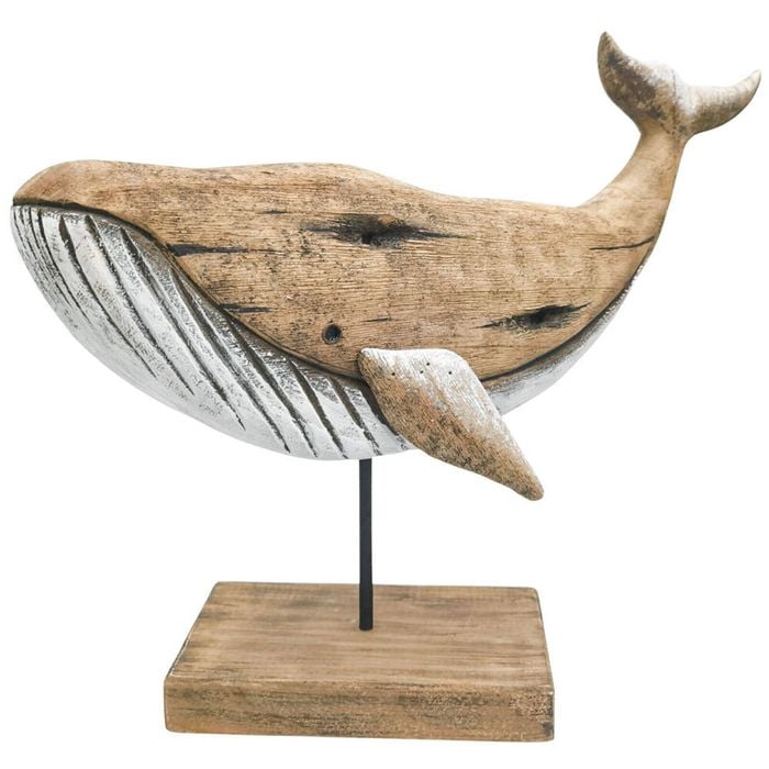 Urban Wooden Drift Whale Table Decorative Ornament 37x50cm Natural