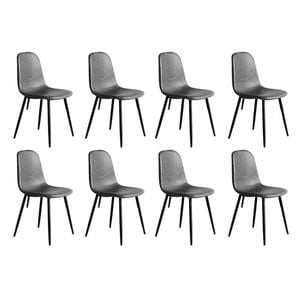 Levede 8Pcs Replica Eames dining Chair - Grey