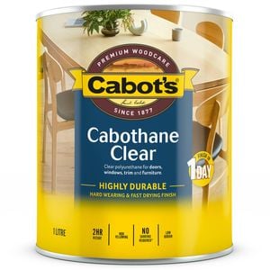 Cabot's 1L Satin Water Based Cabothane Clear Polyurethane