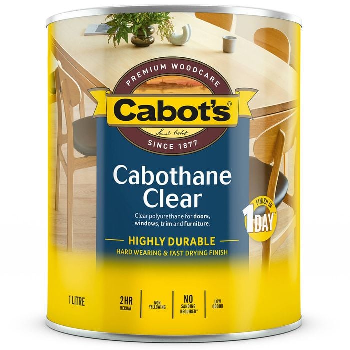 Cabot's 1L Satin Water Based Cabothane Clear Polyurethane