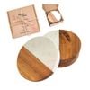 Acacia Wood & Marble Coasters – Set Of 4