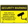 Pinnacle 600 x 400mm Poly Security Warning 24 Hour Surveillance Sign