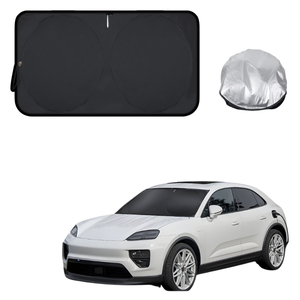 Front Windscreen Sun Shade for Porsche Macan 2014 - Current 95B - Standard 150 x 85 cm - Black