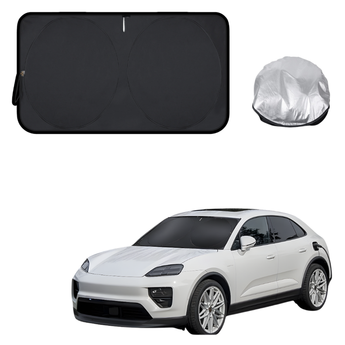 Front Windscreen Sun Shade for Porsche Macan 2014 - Current 95B - Standard 150 x 85 cm - Black