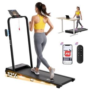 Everfit 3 In 1 Walking Pad Treadmill 12% Incline Under Desk Foldable For Home With 38cm Belt